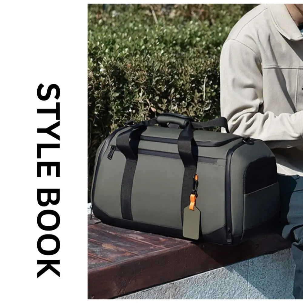 Bolsa de viaje impermeable, almacenamiento de múltiples compartimentos, bolsa de gimnasio deportiva, bolso cruzado portátil de gran capacidad, informal