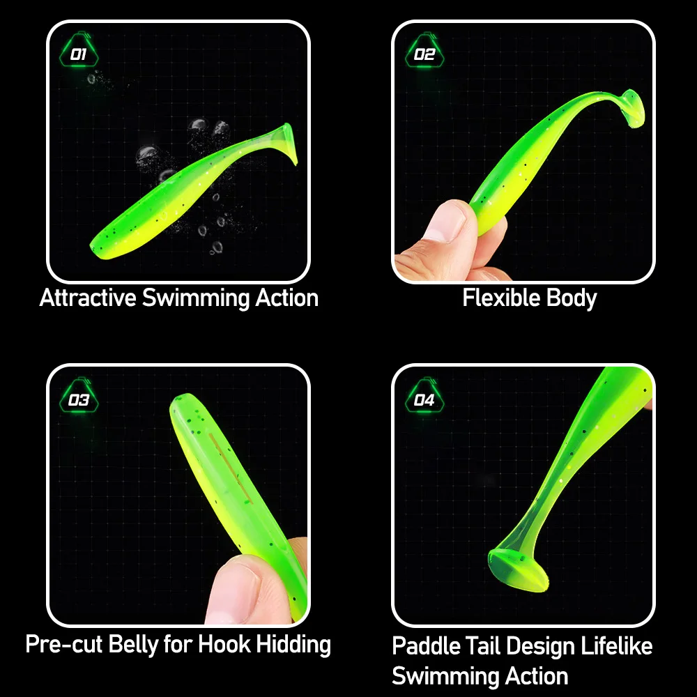 Señuelo Swimbait 7cm cola paleta anzuelo 5g lubina trucha - imagen 5