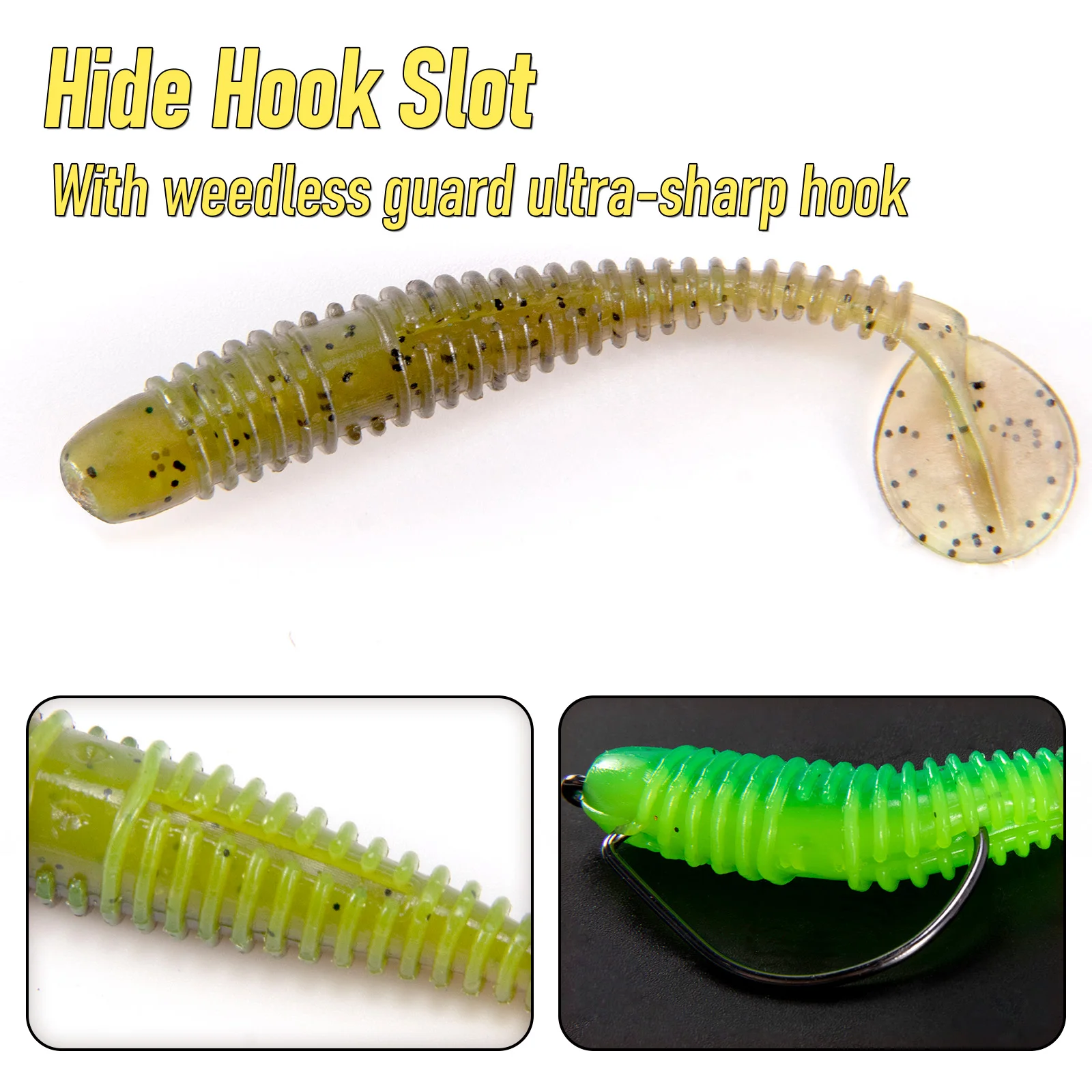 10/20 piezas señuelo suave cola de paleta señuelo de pesca Shad Wobbler Swimbait para Drop Shot Rig Texas Rig Jig Head Hook trucha tipo de pez - imagen 4