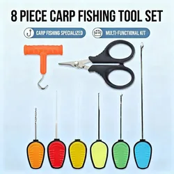 Kit agujas montaje boilies pop-up Hirisi – Tijeras y herramientas incluidas