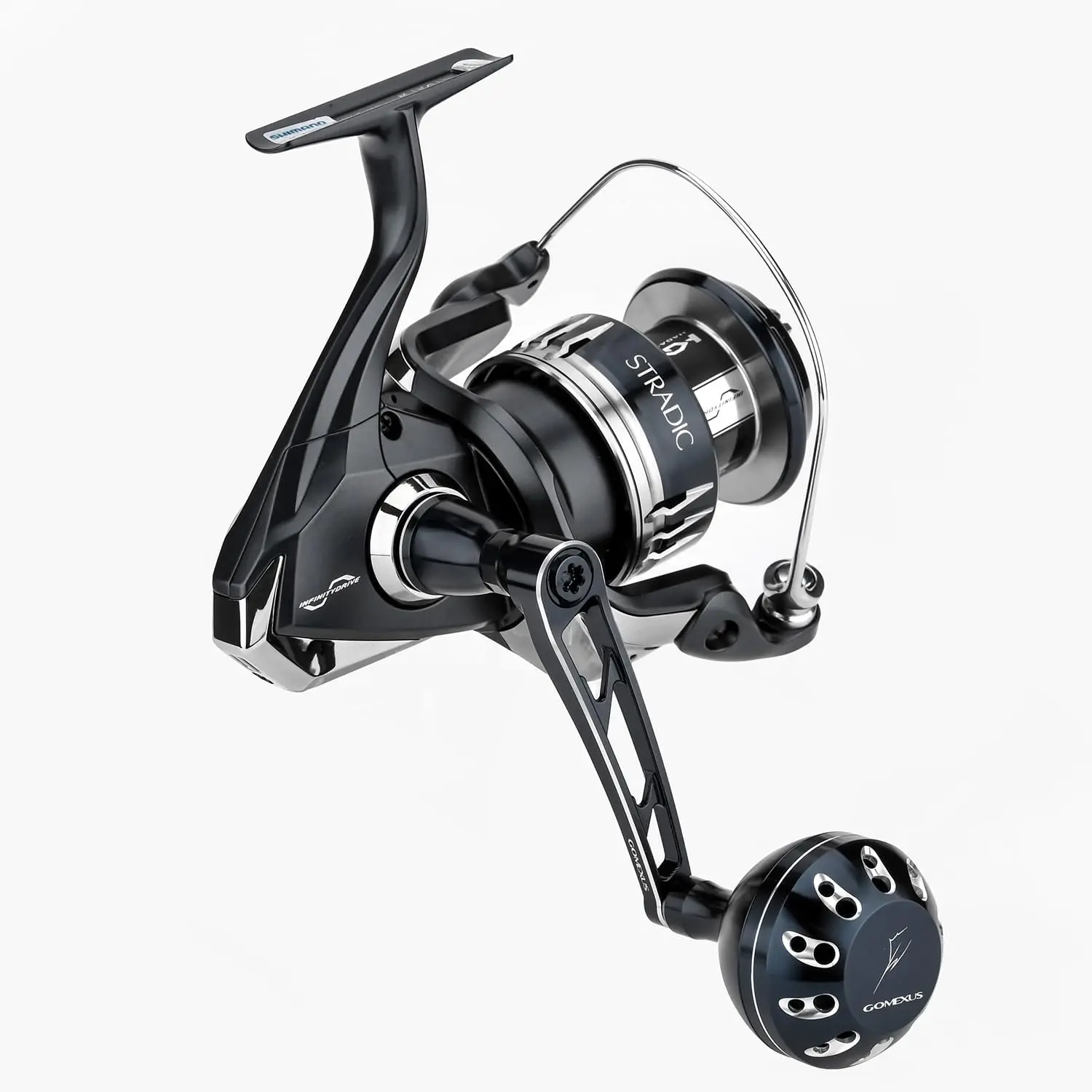 Gomexus mango eléctrico de 70mm con perilla de 45mm para carrete de pesca giratorio de agua salada Shimano Stradic Spheros SW 5000-6000 - imagen 2