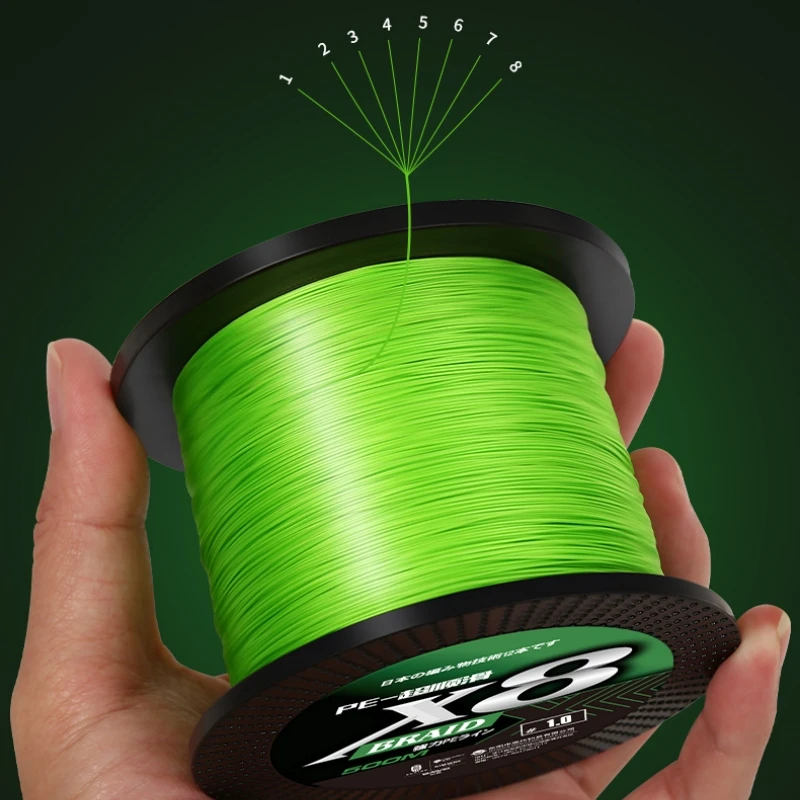 pesca accesorios de pesca pesca accesorio pesca accesorios mar hilo Sedal de pesca trenzado de 8 hebras, 300M, 500M, 1000M, sedal de multifilamento PE superfuerte japonés, accesorios para pesca de carpa en agua salada - imagen 2