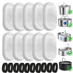 Filtros de repuesto para fuente de agua de gato, elemento filtrante para fuente de agua de gato de acero inoxidable, filtros de esponjas de carbón activado