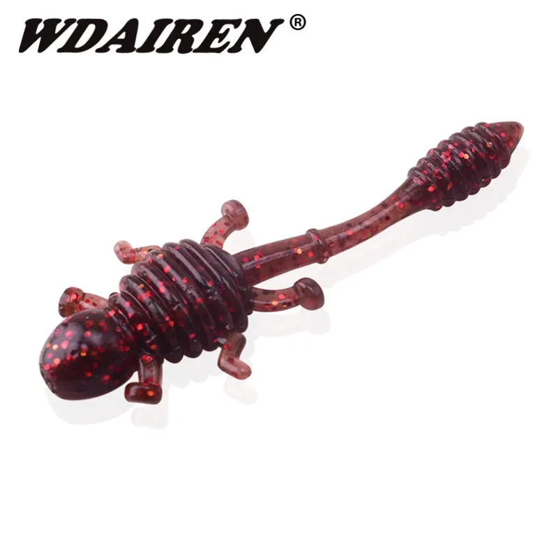 10 Uds señuelo de Pesca Shad cebos blandos Wobblers fácil luminoso 5cm 1,2g Jig Head gusano de silicona Pesca accesorios de aparejos de Pesca - imagen 4