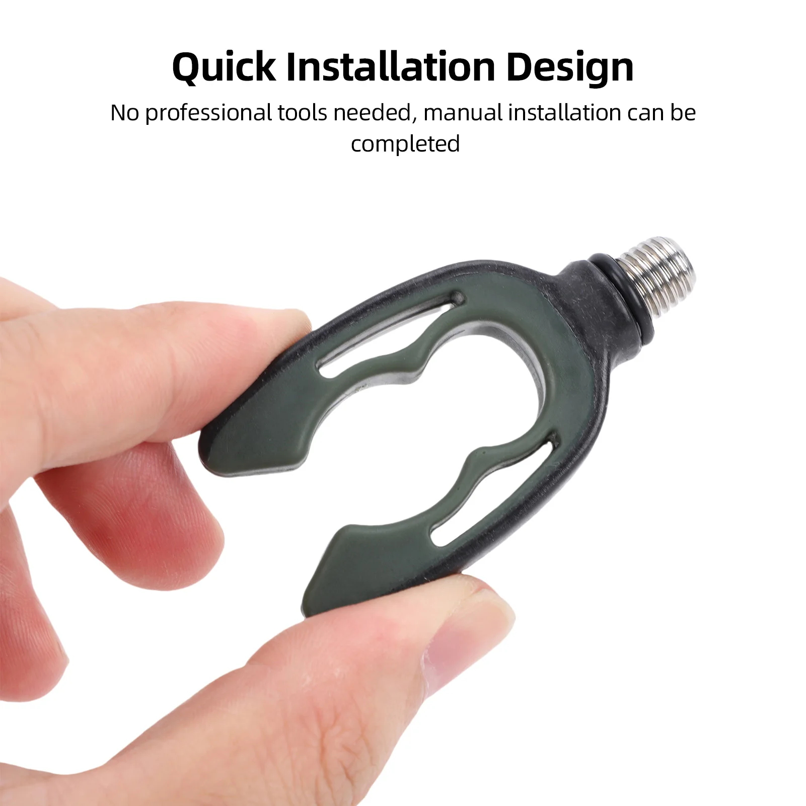 Soporte para caña de pescar de carpa de estilo europeo, componente de cabeza de doble capa Compatible con cañas de carpa, fácil de instalar, silicona Nylo - imagen 2