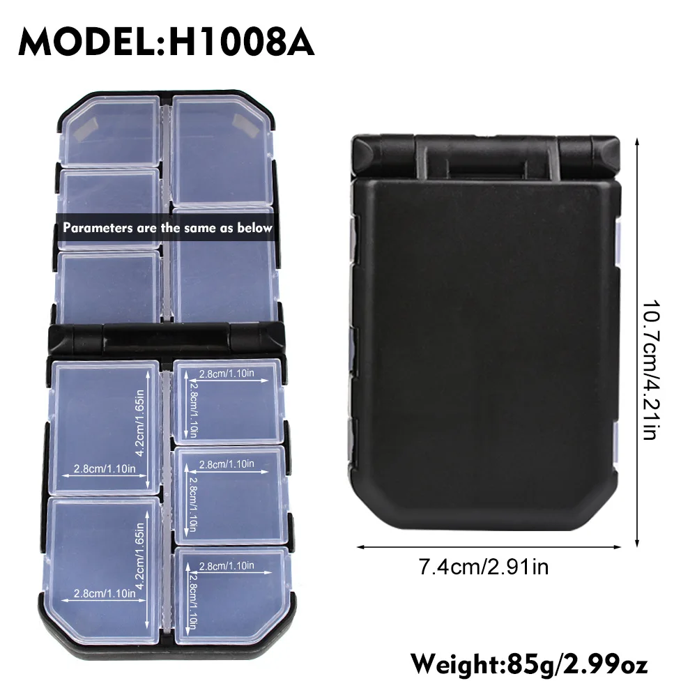 Caja de aparejos doble cara para señuelos duros, vinilos y accesorios - imagen 2