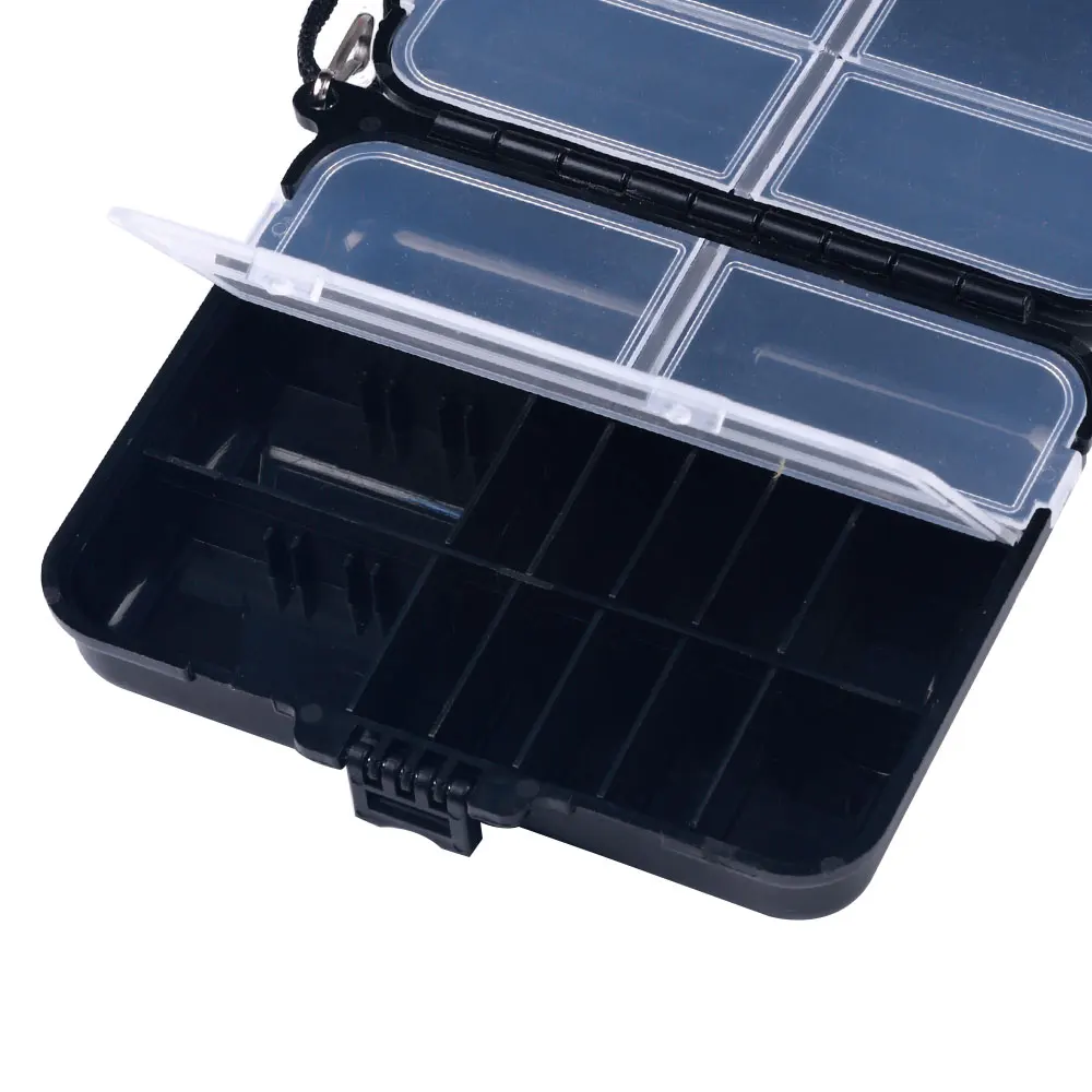 Cajas organizadoras de pesca de plástico, contenedor portátil, estuche de almacenamiento de anzuelo de cebo, espacio compuesto - imagen 2