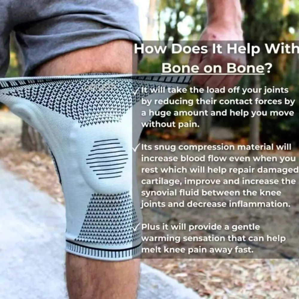 Rodilleras deportivas de diseño antideslizante, estabilizadores de almohadilla de Gel de ajuste cómodo, rodillera de compresión, soporte estabilizador de ajuste de compresión - imagen 4