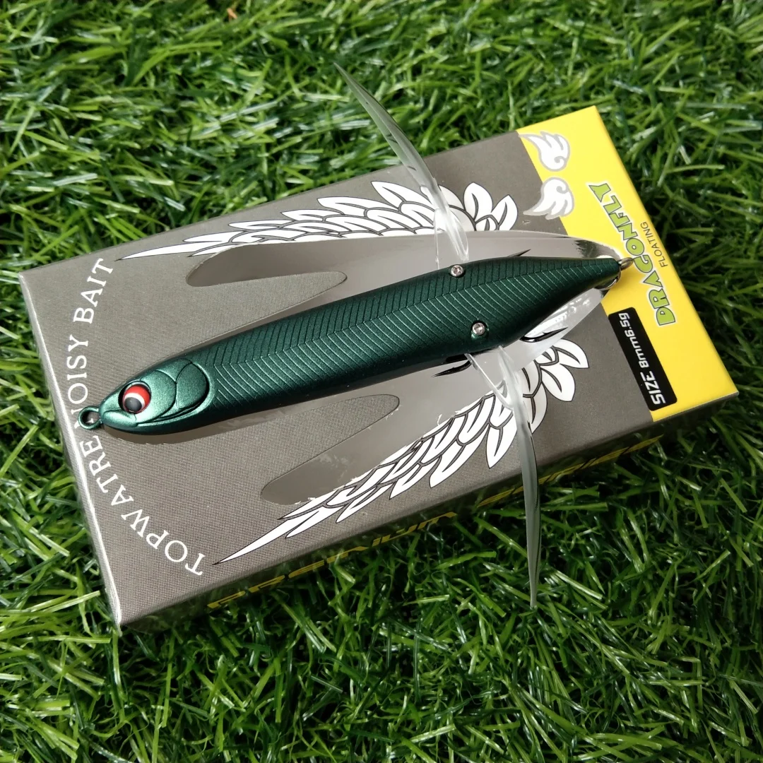 SWOLFY Topwater señuelo tipo lápiz 80mm 6,5g Minnow Crankbait Spinner Buzzbait plantilla de Metal cebo de pesca lubina trucha Wobblers Fishbait - imagen 3