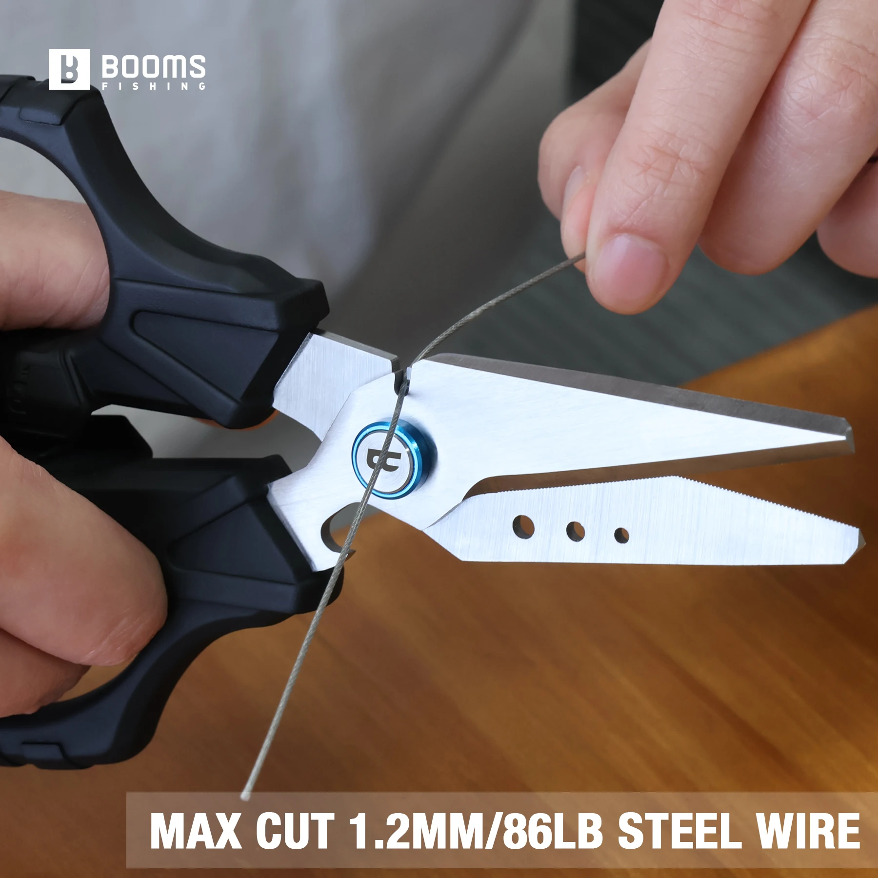 Booms Fishing S04 + RG4 tijeras de pesca con llavero retráctil conjunto multifuncional PE línea trenzada accesorios de herramientas de pesca de carpa - imagen 4