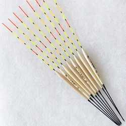 10 unids/lote juego de flotadores de pesca flotador de pesca Balsa ligero flotador de pesca sensible indicador de mordedura de pesca accesorios de pesca