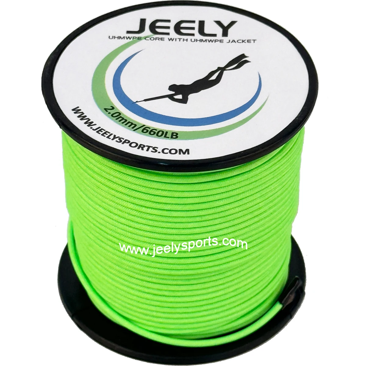 Chaqueta de fibra UHMWPE, pistola de pesca submarina, cuerda Wishbone, 2mm, 20m