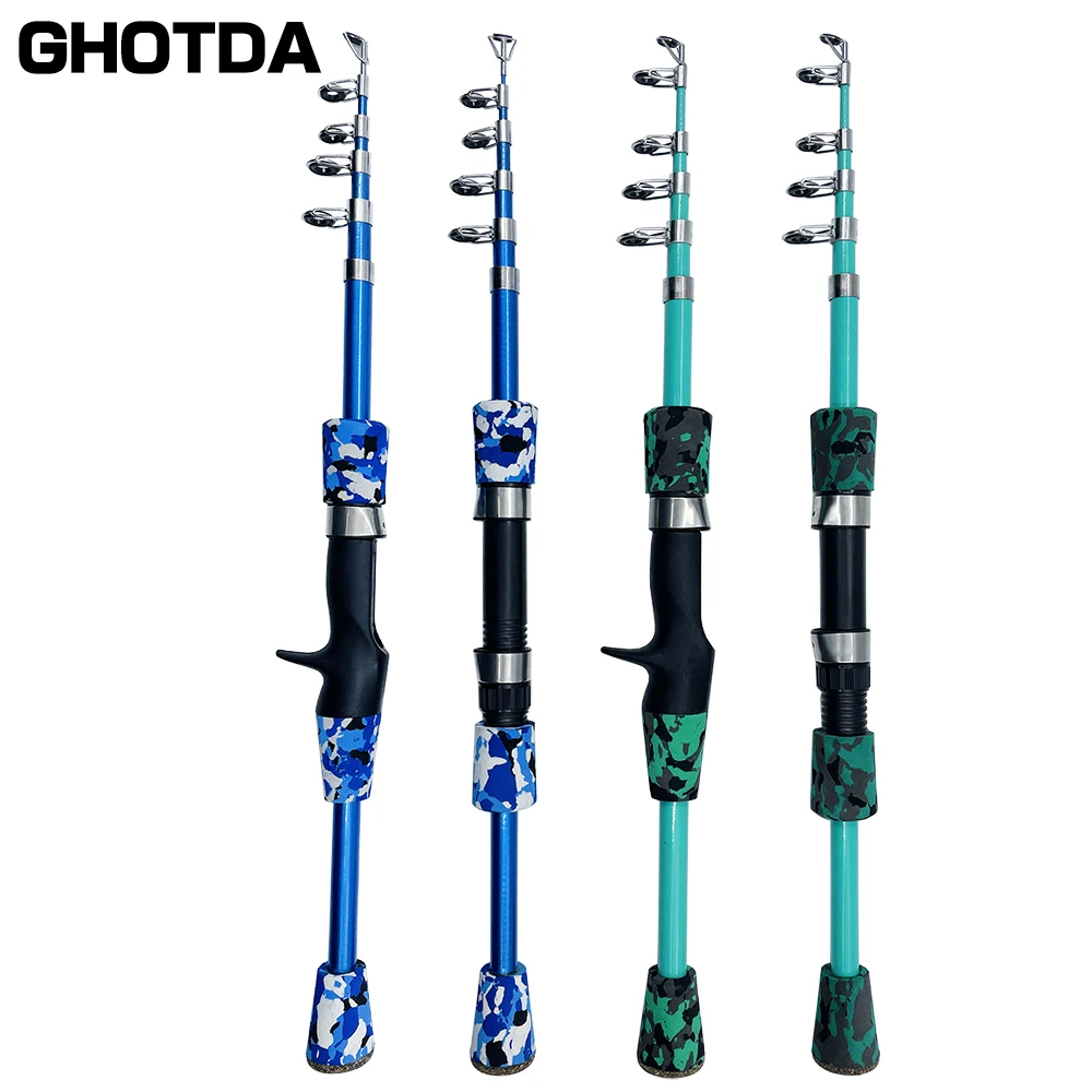 Combo de pesca de fundición telescópica, caña ultraligera portátil y Ratio de engranaje 1,3: 1, 1,5 M, 1,8 M, 7,2 M - imagen 3