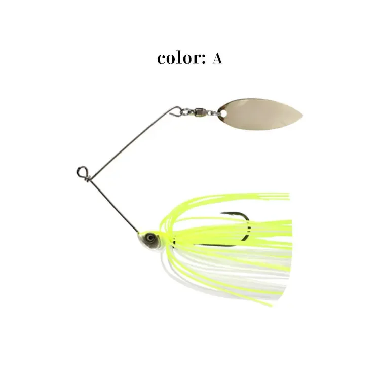 1 Uds cebo giratorio señuelo de Metal señuelo de pesca duro Spinner señuelo Spinnerbait Pike aparejos de pesca giratorios Wobbler pesca - imagen 2