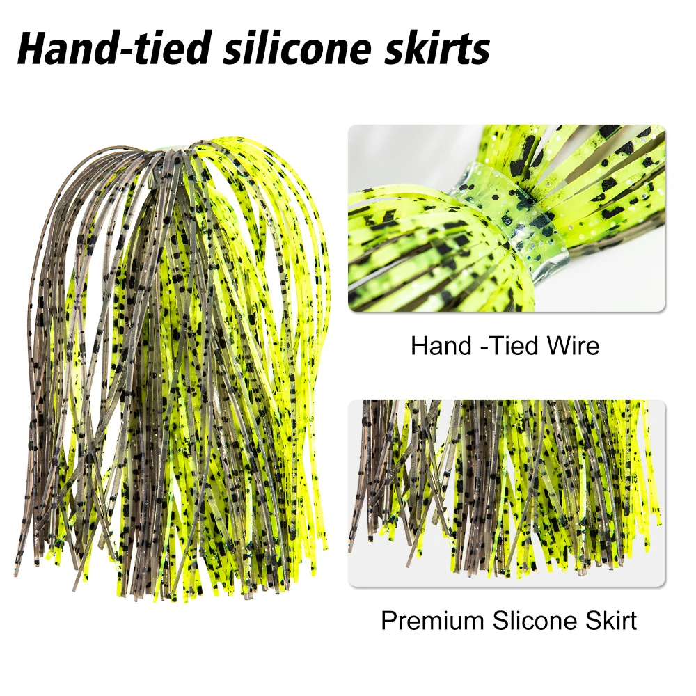 Goture-faldas de silicona de 50 hebras, señuelos de plantilla de goma, accesorios de pesca de calamar, DIY, spinnerbatis, buzzbaits, 30 unidades por lote - imagen 2