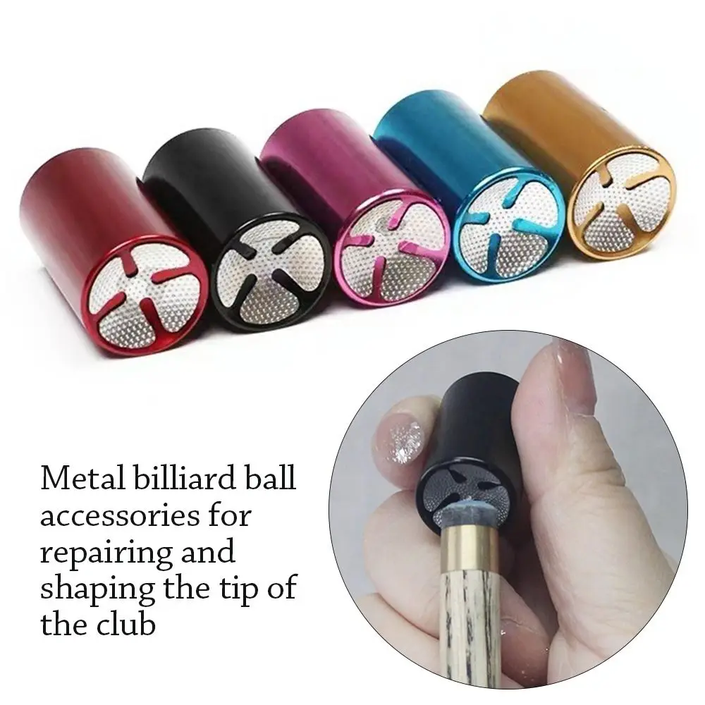 Herramienta de reparación moldeadora de puntas de taco multifunción 2 en 1, moldeador de tacos de billar, reparación efectiva, reparación de puntas de taco de aluminio, pulidor - imagen 3