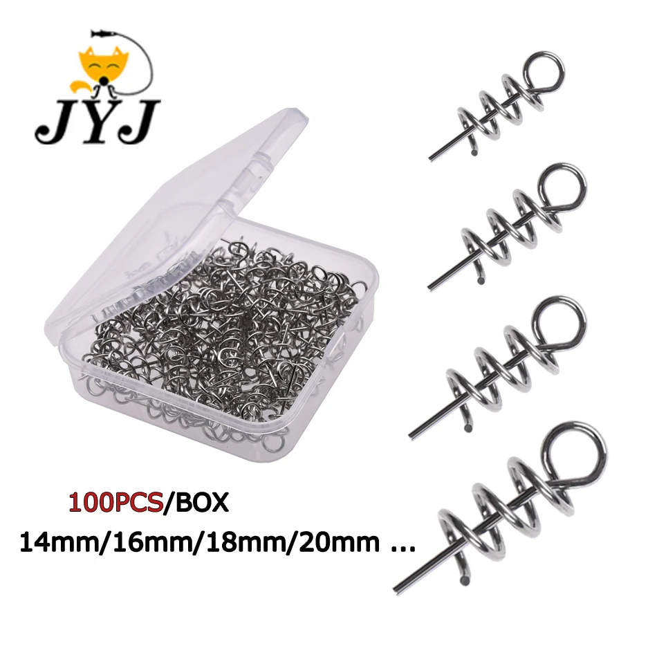 Anzuelo de pesca de todos los tamaños, pasadores centrales, cebo de pesca en espiral de acero, bloqueo de manivela de resorte para accesorios de pesca con señuelo de gusano blando - imagen 3