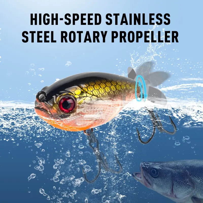 Kingdom Propeller-señuelo de pesca Topwater Popper, 35mm, 5,4g, Wobblers, cebos duros artificiales para trucha, Lucio, lápiz flotante - imagen 3