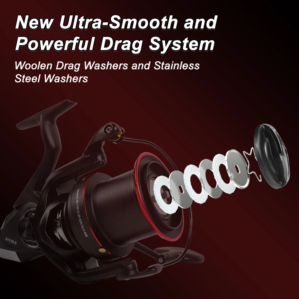 Carrete giratorio de carpa MIFINE ZEALOT I, arrastre máximo de 18KG, relación de engranaje 4,6:1, bobina de carrete, carpa, agua salada, agua dulce, Metal, 6 + 1BB, carretes de pesca - imagen 3