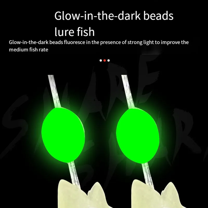 Cebo Artificial láser de piel de pescado, anzuelo de caballa española, aparejo de pesca luminoso, anzuelo de cuerda para pesca en el mar, 5 uds. - imagen 5