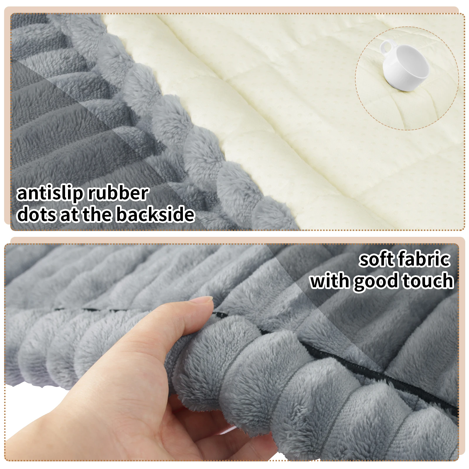 Fundas de sofá de pana, fundas antideslizantes para sofá, fundas suaves y gruesas para cojines de sofá, protectores de sofá para mascotas, niños, perros, sala de estar - imagen 2