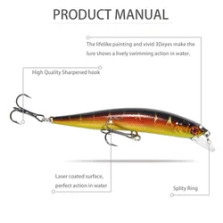Señuelo Minnow flotante – Crankbait artificial duro para lubina