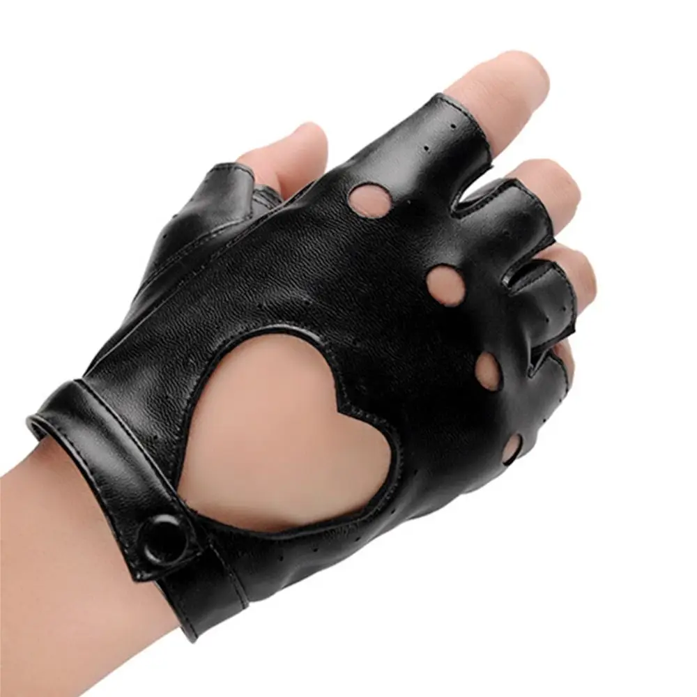 Guantes de fiesta, manoplas de rendimiento, manoplas de baile, manoplas para Cosplay, guantes de cuero PU, guantes de cinco dedos, vestido de conducción para mujer - imagen 5