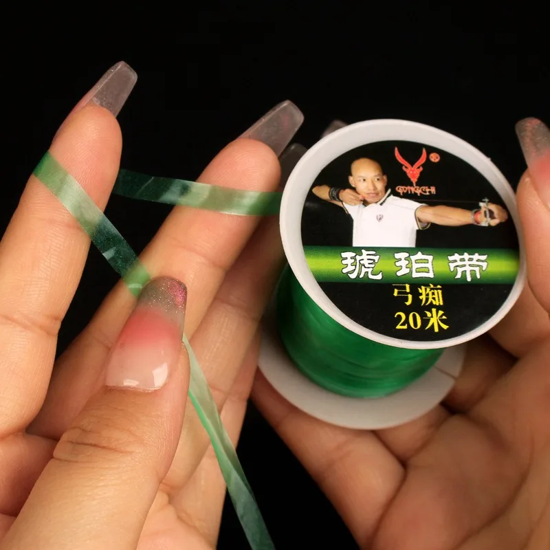 Banda elástica para cinturón ámbar, 6 uds., 20m, para bolsa de tirachinas, bandas de goma redondas/planas, 5 colores - imagen 3