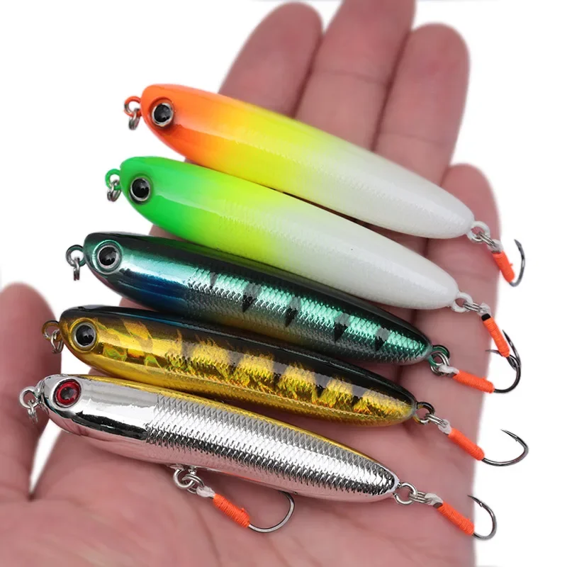 OUTKIT-señuelo de pesca con lápiz flotante, cebo StickBait, 7g, Wobblers, Topwater, Crankbait, señuelos artificiales, cebo duro de fundición larga - imagen 2