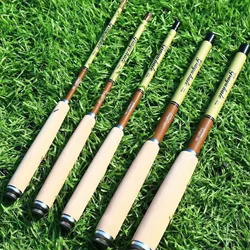 Caña de pescar ultracorta de 26CM de longitud, caña de pescar de fibra de carbono de diseño duro ultraligera, rango de 0,8-2,4 m, fibra de carbono