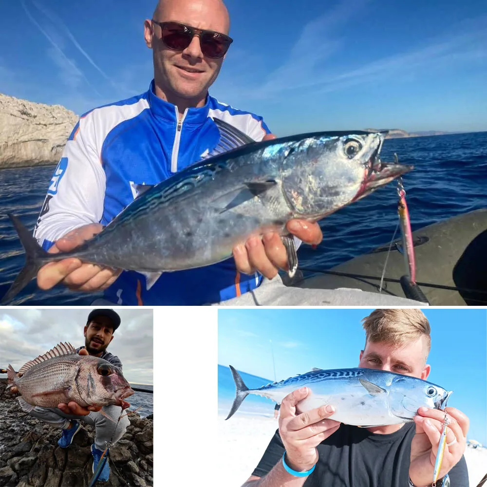 2024 FSTK nuevo señuelo de pesca de Lucio con plantilla de Metal 15g25g30g40g60g señuelo de mar de fundición larga en alta mar cebo Artificial con anzuelos de asistencia plantilla lenta - imagen 3