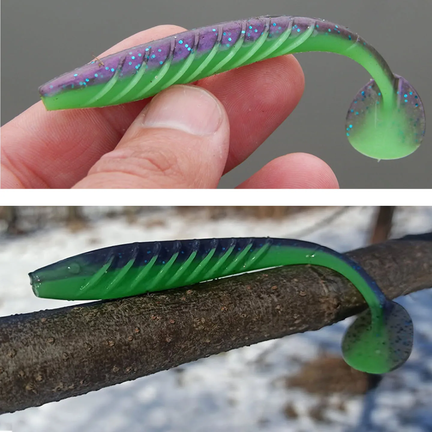 Isca ESFISHING Isca – Señuelo suave ondulado 100mm para perca - imagen 4