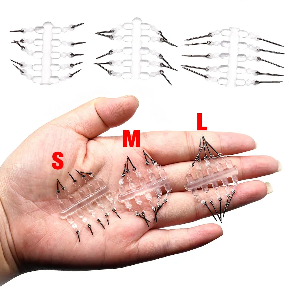 10 Uds. De cebo de Metal con punta para cebo de carpa, Pin de Boilies con topes transparentes, aparejo de pelo de ronnie de maíz de goma, accesorios de pesca - imagen 4
