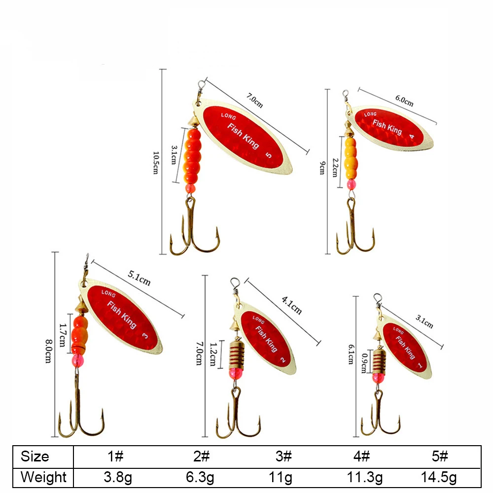 NGB-señuelo de pesca con cebo giratorio, 4,5g, 7,0g, 12,5g, 17,4g, 27,1g, señuelo tipo cuchara, Lucio, cebo Artificial de Metal, Señuelos de Pesca duros, anzuelo triple - imagen 3