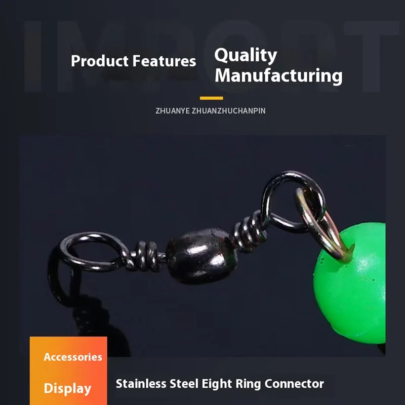 Conector de ocho anillos de acero inoxidable para fabricación de calidad