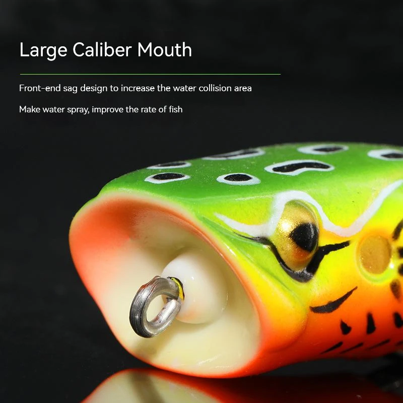 Señuelo de pesca PRO BEROS, rana de boca grande, 16g, modificación de ranas, señuelo Artificial, cebo de agua superior, Tractor Popper, captura de cabeza de serpiente, lubina - imagen 3