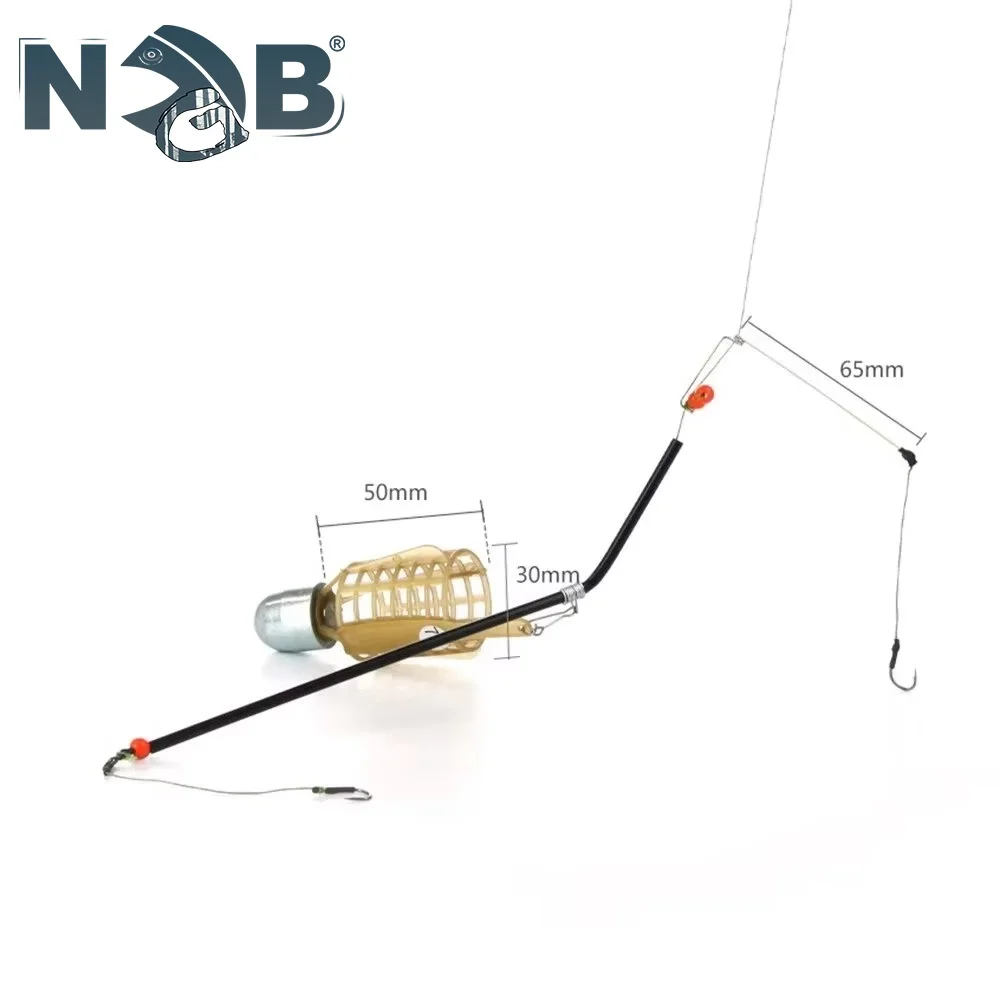 NGB 20g 30g 40g 50g 60g 70g 80g soporte de cesta cebo jaula alimentador con conector ganchos moldeadores accesorio de pesca de carpa