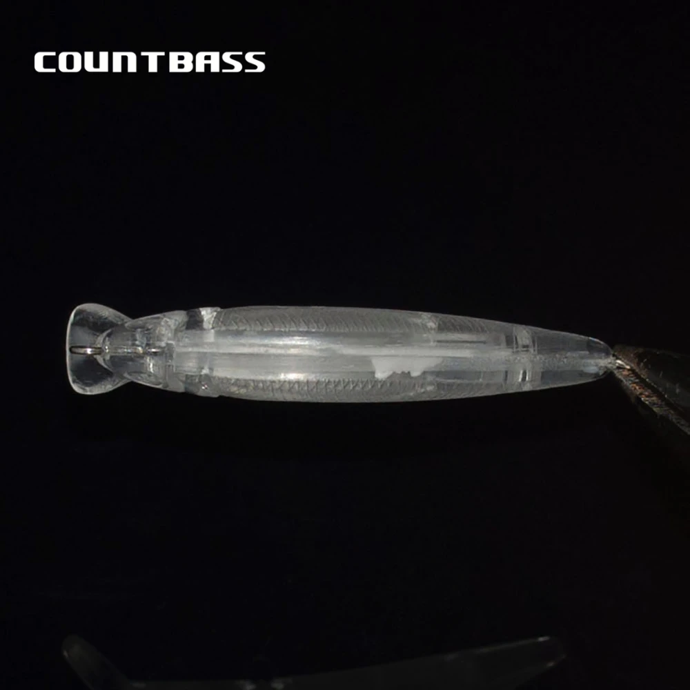 Countbass 10 Uds. Señuelos duros en blanco 41mm/1,61 "2,5g/0,09oz, 57mm/2,24" 3,8g/0,13oz, Wobblers de pesca de trucha sin pintar - imagen 5