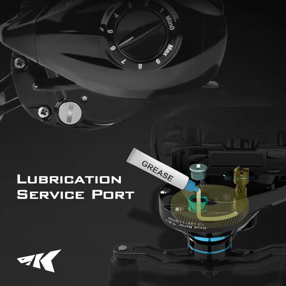 KastKing-carrete de pesca Crixus ArmorX Baitcasting, 9 + 1 rodamientos de bolas 7,2: 1, alta relación de engranaje, 8kg de arrastre, marco de aluminio, rueda de pesca - imagen 2