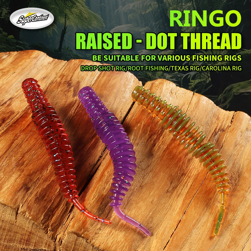 Cebo suave supercontinente, nueva aguja de 5cm/4cm, Señuelos de pesca de cola, cebo tremor que se hunde, señuelo de pesca suave, gusanos de pescado lur - imagen 2