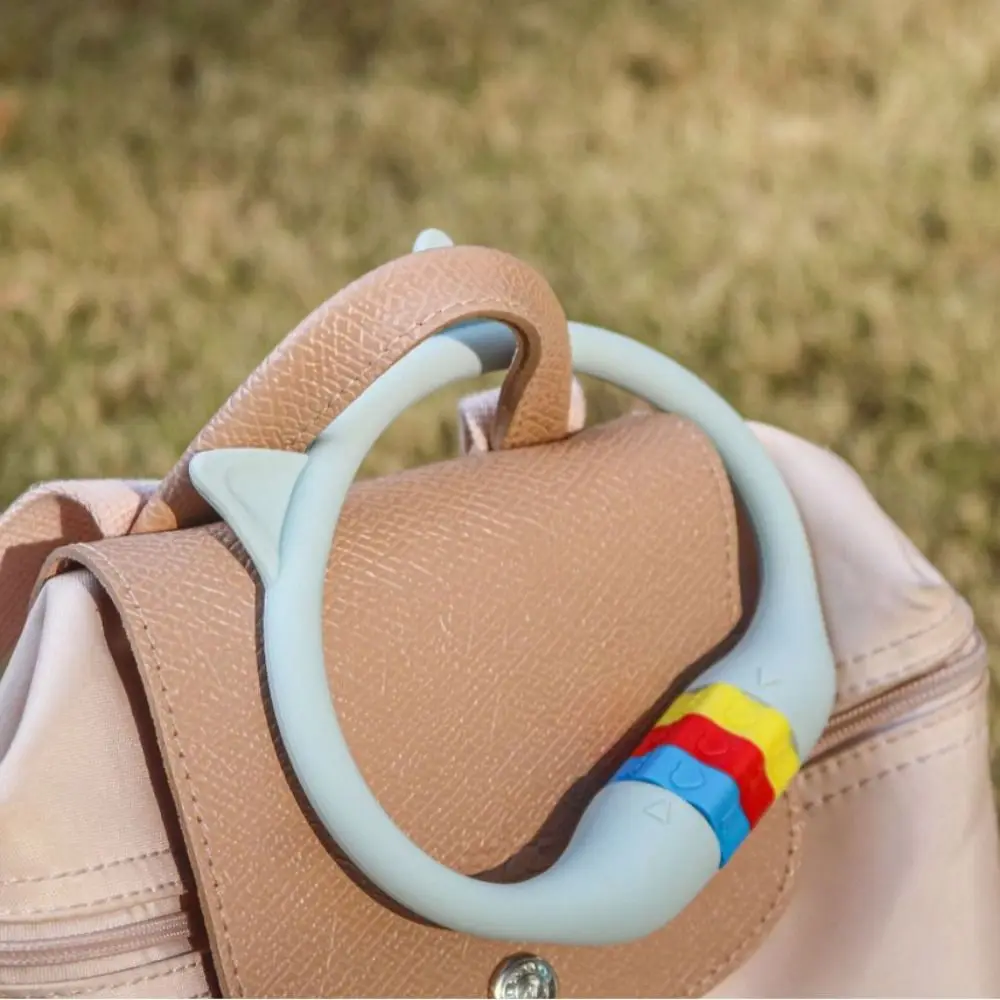 Candado portátil con diseño de oreja de gato para bicicleta, candado con contraseña de silicona antirrobo para niñas, colgante de candado elegante para Campus, Scooter - imagen 3