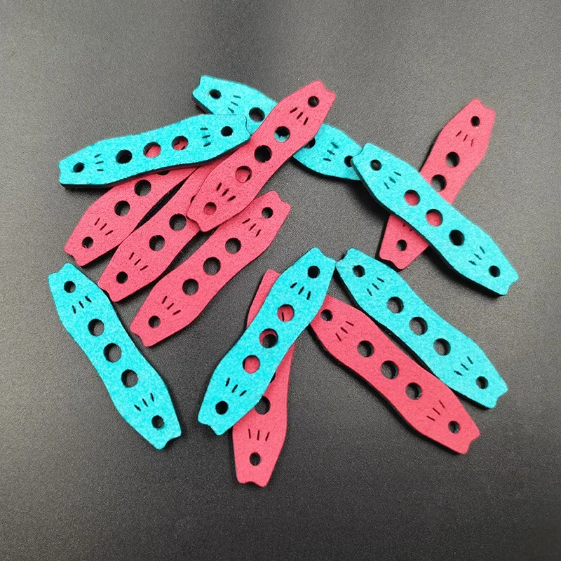 Bolsa de posicionamiento de bola de acero, banda de látex de goma, bolsillo de cuero, accesorios para tirachinas de tiro al aire libre, 50 Uds. - imagen 5