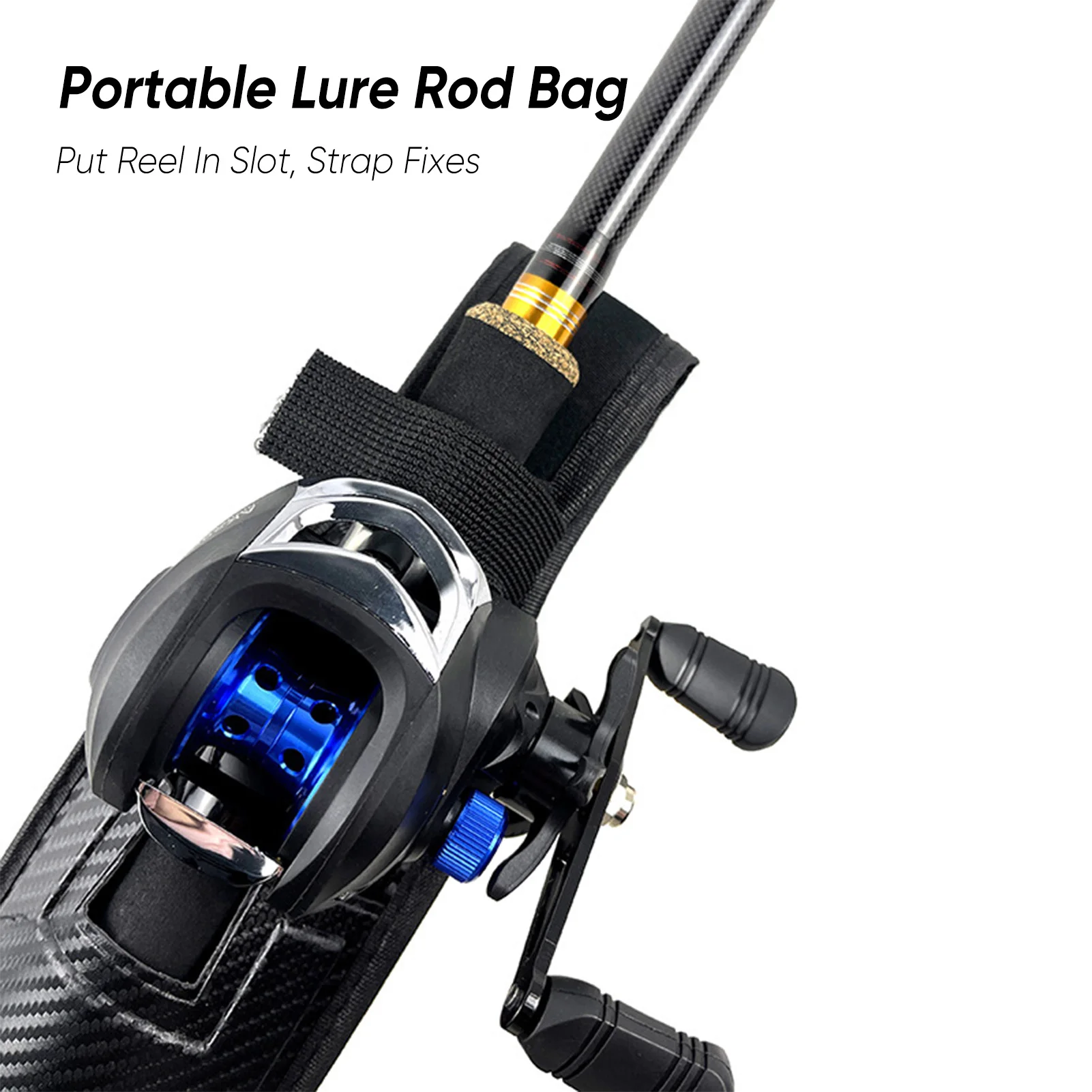 Portador de caña compacto, bolsa para caña de pescar, poste de inserción portátil, gran compatibilidad para cañas de lanzamiento giratorias - imagen 5