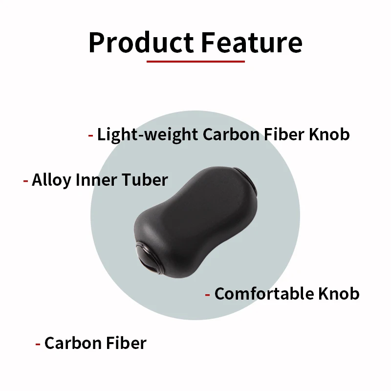 kawa New Fishing Reel Carbon Fiber Knob For S/D Reel Handle Knob Include 2pc Bearings Fishing DIY Reel Rocker Accessory - imagen 3