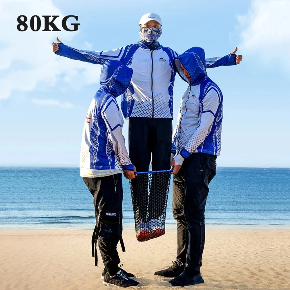 Red de mano para pesca en el mar, red de inmersión plegable portátil, red de señuelo de bolsillo, red de pesca de pescado grande ultraligera, red de inmersión de mano Lua, pez de silicona - imagen 3