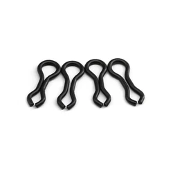 Anillos Splay de carpa negros mate con hebilla giratoria ojos plomo