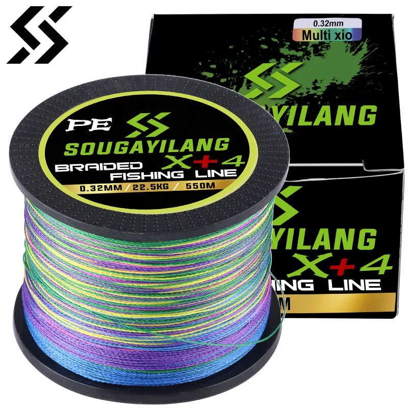Sedal Trenzado PE Sougayilang 4+X para agua dulce y salada