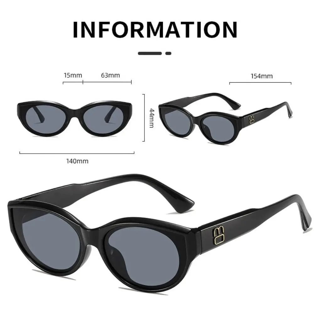 Gafas de sol Punk tipo ojo de gato, gafas protectoras solares, gafas de sol para exteriores, accesorios de decoración simples, gafas de sol negras - imagen 5