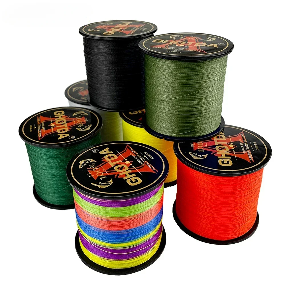 Ghotda 4X hilo trenzado pesca pesca de carpa marina 10 28 35 40 50 80LB 4 hebras línea multifilamento trenzado 1000M 500M 300M 100M - imagen 4