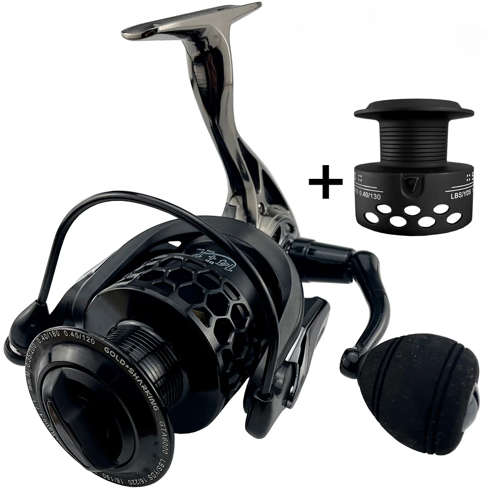 Carrete giratorio de GTA1000-7000Series de alta calidad, accesorio de pesca de Metal profundo, arrastre máximo de 12kg, 5,5: 1/4, 7:1, rueda de agua salada - imagen 3